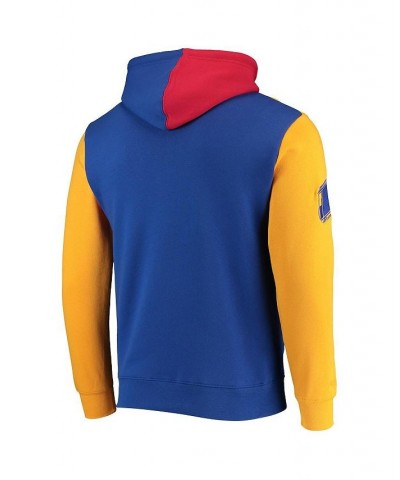 Men's Royal San Francisco Warriors Hardwood Classics 75th Anniversary Colorblock Pullover Hoodie $43.00 Sweatshirt