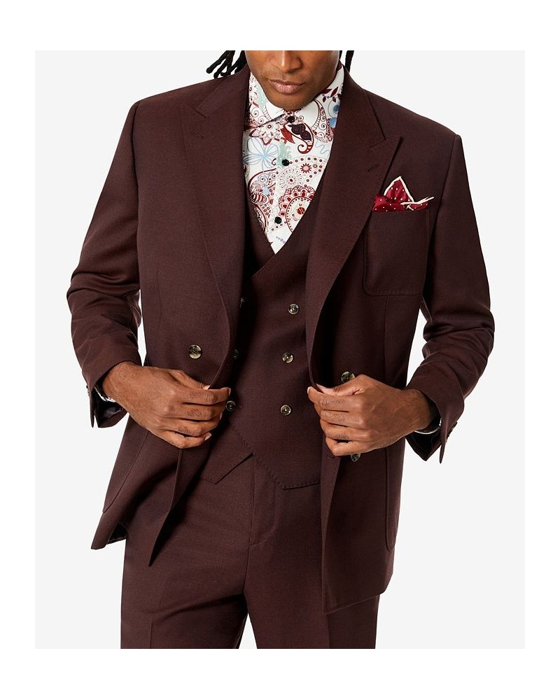 Men's Classic-Fit Wool Suit Jacket Brick Window $57.60 Suits