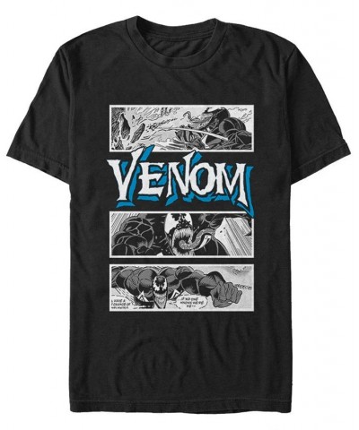 Marvel Men's Comic Collection Venom Action Panels Short Sleeve T-Shirt Black $16.10 T-Shirts