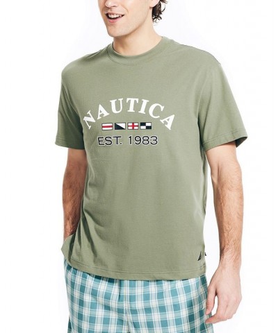 Men's Relaxed-Fit Logo Graphic Sleep T-Shirt Green $12.50 Pajama