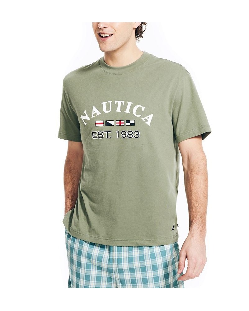 Men's Relaxed-Fit Logo Graphic Sleep T-Shirt Green $12.50 Pajama