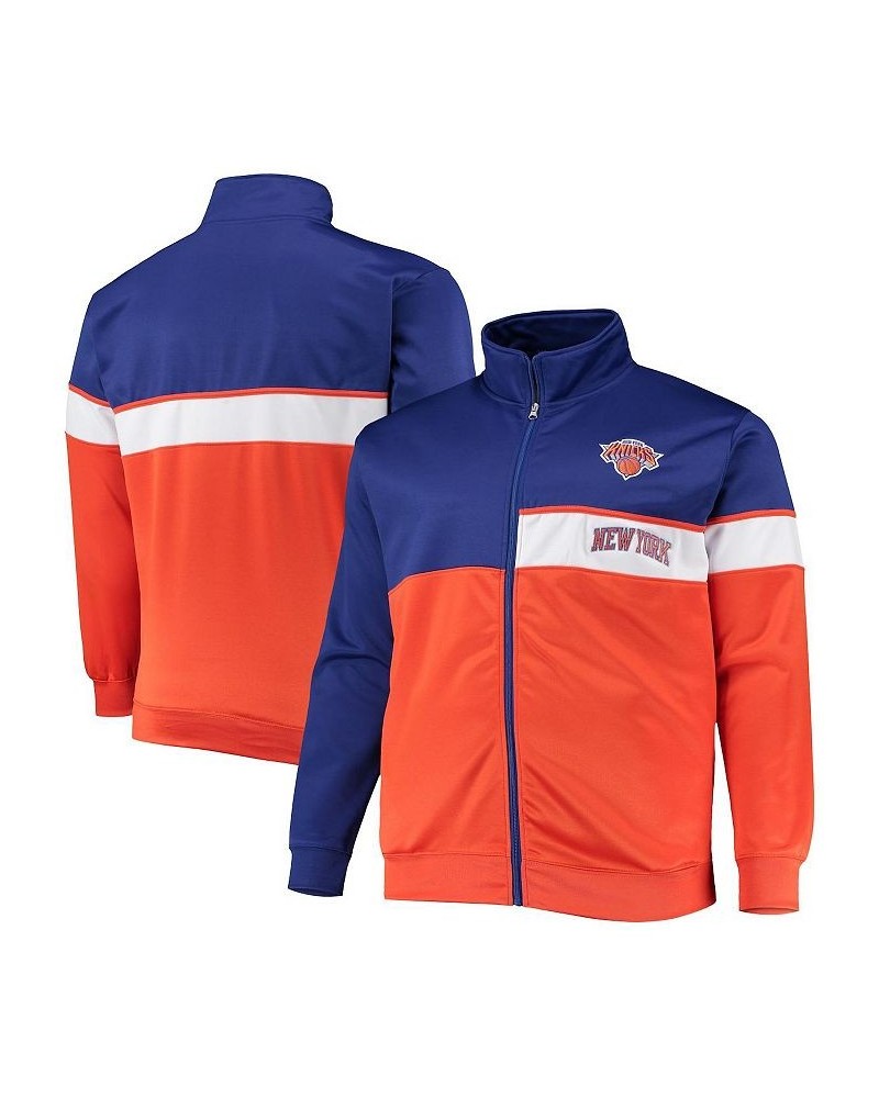 Men's Blue, Orange New York Knicks Big and Tall Pieced Body Full-Zip Track Jacket $34.97 Jackets