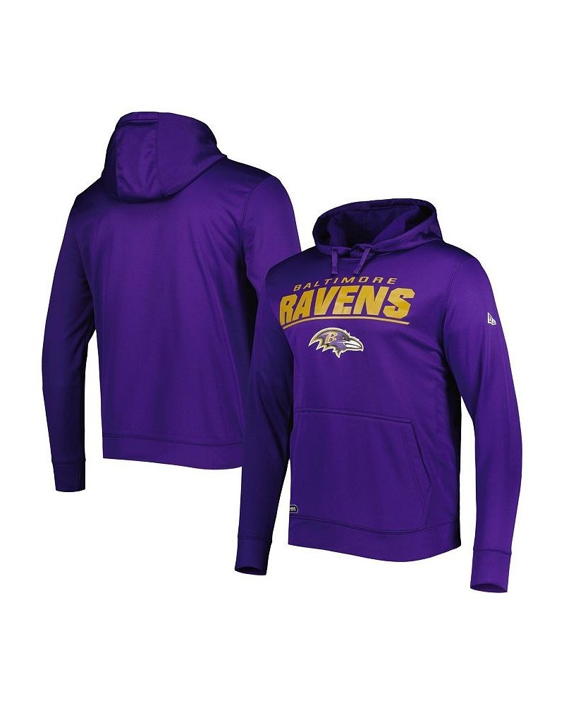 Men's Purple Baltimore Ravens Combine Authentic Stated Logo Pullover Hoodie $30.00 Sweatshirt