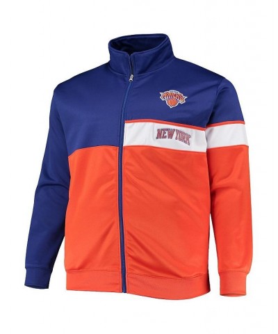 Men's Blue, Orange New York Knicks Big and Tall Pieced Body Full-Zip Track Jacket $34.97 Jackets