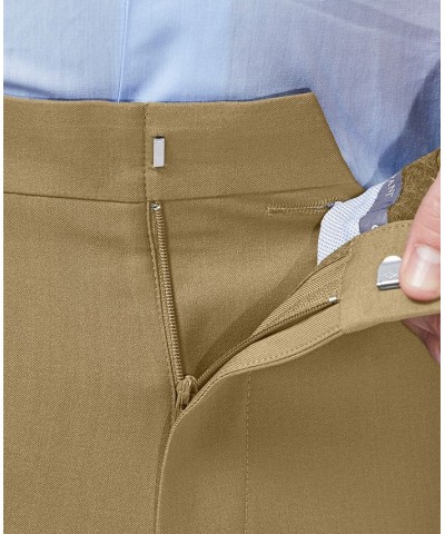 Men's Premium Comfort Stretch Classic-Fit Solid Flat Front Dress Pants PD03 $25.30 Pants