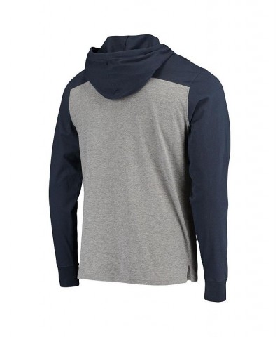 Men's Heathered Gray, Blue Seattle Seahawks Franklin Wooster Long Sleeve Hoodie T-shirt $21.93 T-Shirts