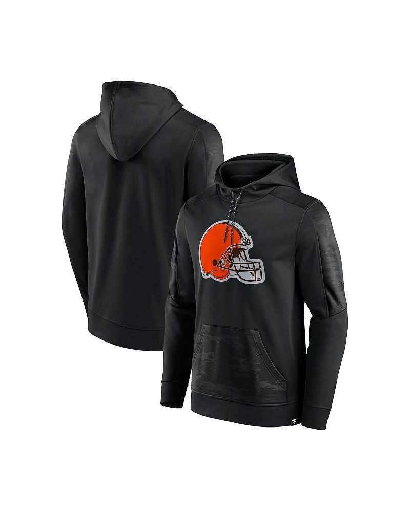 Men's Branded Black Cleveland Browns On The Ball Pullover Hoodie $42.39 Sweatshirt