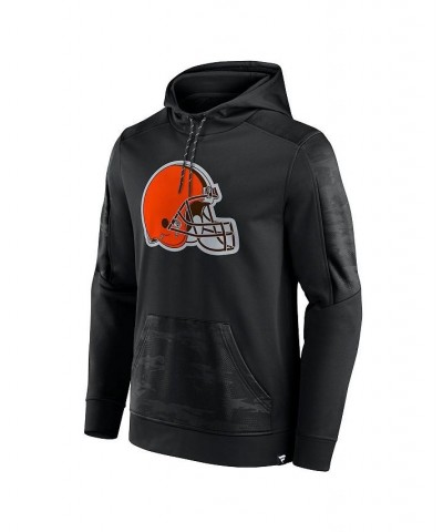 Men's Branded Black Cleveland Browns On The Ball Pullover Hoodie $42.39 Sweatshirt