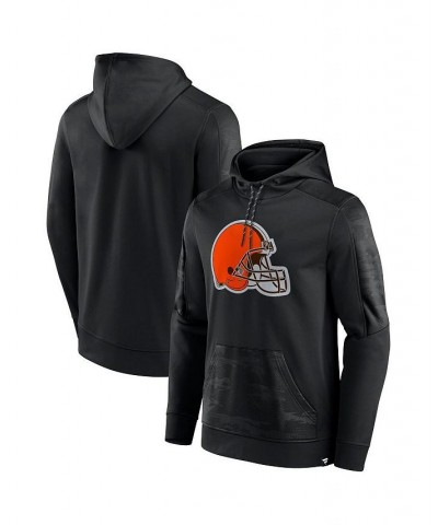 Men's Branded Black Cleveland Browns On The Ball Pullover Hoodie $42.39 Sweatshirt