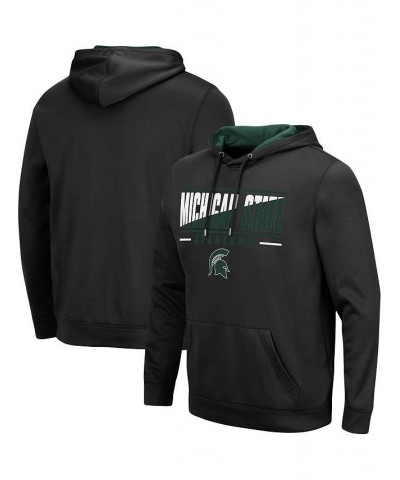 Men's Black Michigan State Spartans Slash Stack 2.0 Pullover Hoodie $26.00 Sweatshirt