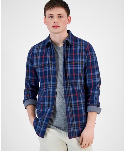 Men's Mitchell Plaid Shirt Blue $16.21 Shirts