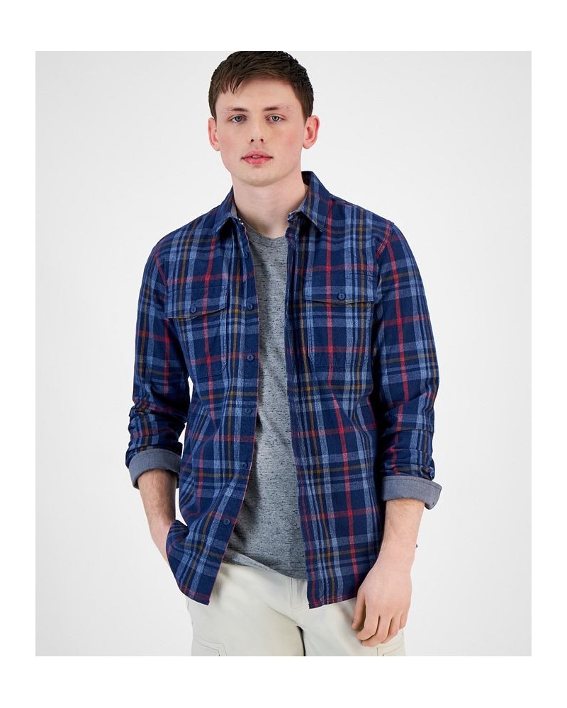 Men's Mitchell Plaid Shirt Blue $16.21 Shirts