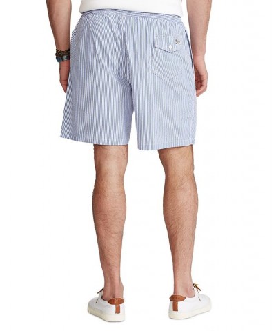 Men's Big & Tall Traveler Seersucker Swim Trunks Blue $34.65 Swimsuits