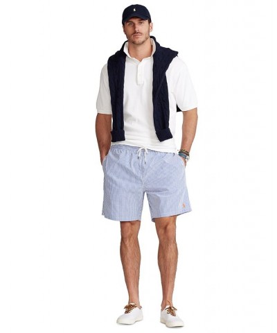 Men's Big & Tall Traveler Seersucker Swim Trunks Blue $34.65 Swimsuits