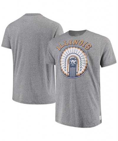 Men's Gray Illinois Fighting Illini Tri-Blend T-shirt $29.49 T-Shirts