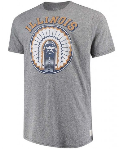 Men's Gray Illinois Fighting Illini Tri-Blend T-shirt $29.49 T-Shirts