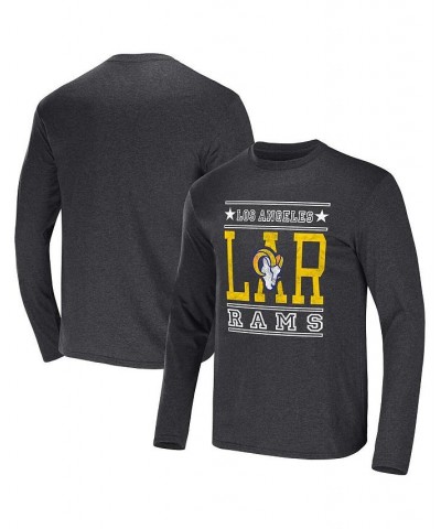 Men's NFL x Darius Rucker Collection by Heathered Charcoal Los Angeles Rams Long Sleeve T-shirt $18.92 T-Shirts