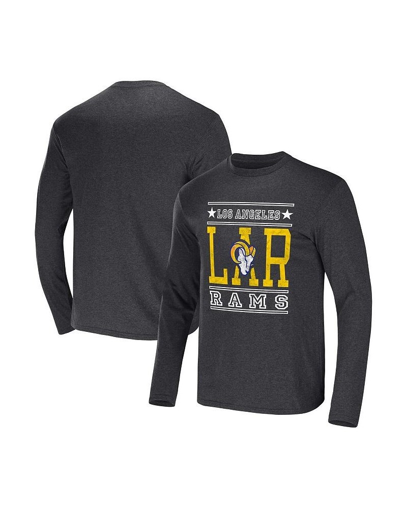 Men's NFL x Darius Rucker Collection by Heathered Charcoal Los Angeles Rams Long Sleeve T-shirt $18.92 T-Shirts