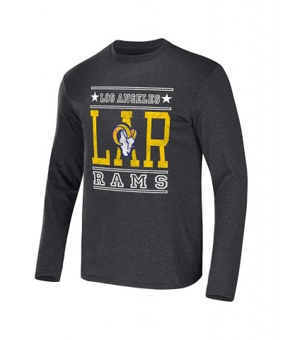 Men's NFL x Darius Rucker Collection by Heathered Charcoal Los Angeles Rams Long Sleeve T-shirt $18.92 T-Shirts