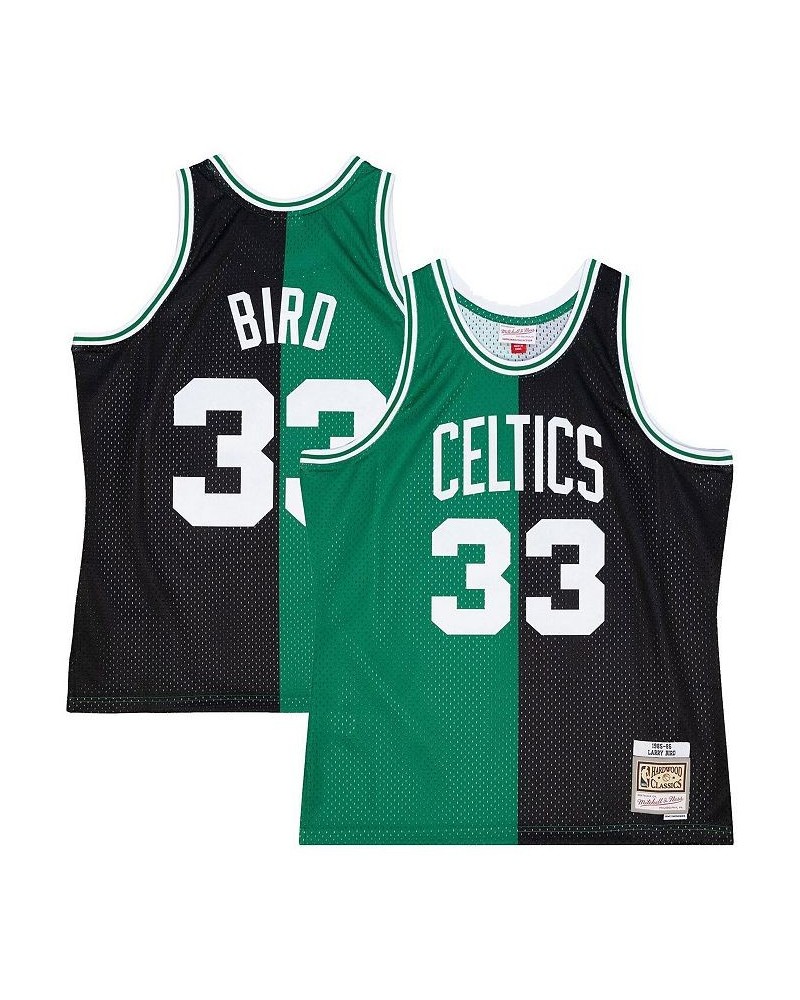 Men's Larry Bird Kelly Green, Black Boston Celtics Big and Tall Hardwood Classics 1985-86 Split Swingman Jersey $69.00 Jersey