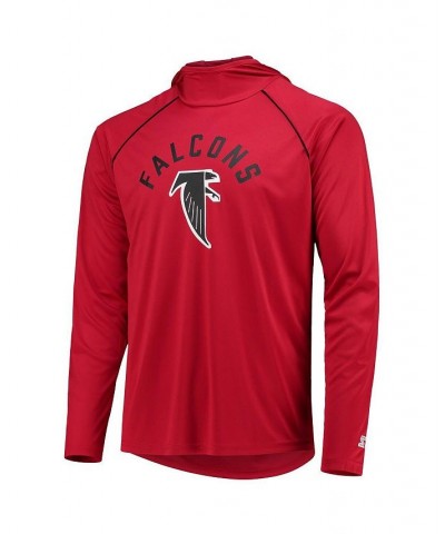 Men's Red Atlanta Falcons Throwback Raglan Hoodie Long Sleeve T-shirt $26.00 T-Shirts