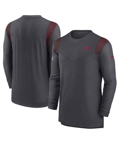 Men's Pewter Tampa Bay Buccaneers Sideline Tonal Logo Performance Player Long Sleeve T-shirt $34.21 T-Shirts