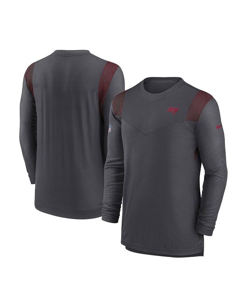 Men's Pewter Tampa Bay Buccaneers Sideline Tonal Logo Performance Player Long Sleeve T-shirt $34.21 T-Shirts