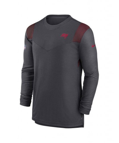 Men's Pewter Tampa Bay Buccaneers Sideline Tonal Logo Performance Player Long Sleeve T-shirt $34.21 T-Shirts