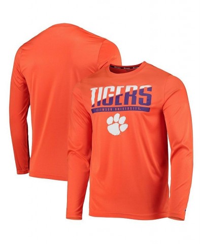 Men's Orange Clemson Tigers Wordmark Slash Long Sleeve T-shirt $24.74 T-Shirts