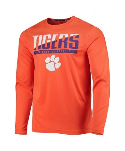 Men's Orange Clemson Tigers Wordmark Slash Long Sleeve T-shirt $24.74 T-Shirts