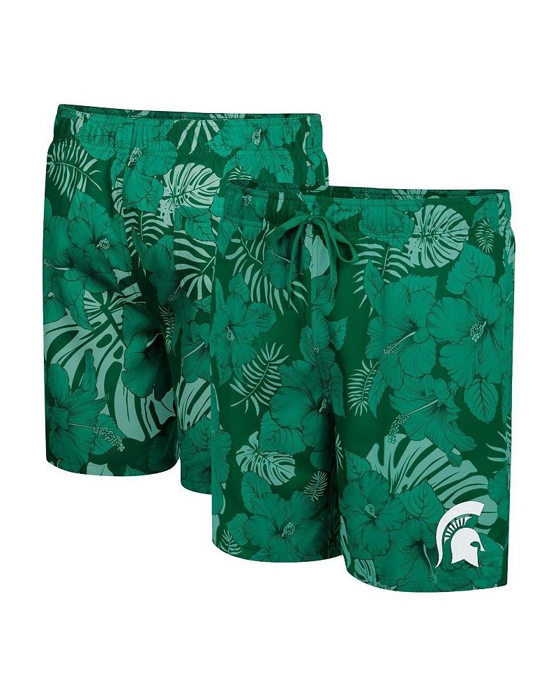 Men's Green Michigan State Spartans The Dude Swim Shorts $31.20 Swimsuits