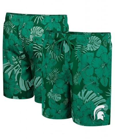 Men's Green Michigan State Spartans The Dude Swim Shorts $31.20 Swimsuits