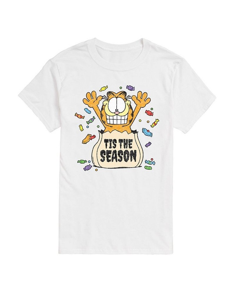 Men's Garfield Tis The Season T-shirt White $15.05 T-Shirts