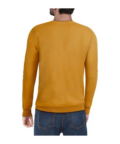 Men's Basic V-Neck Pullover Midweight Sweater Curry Yellow $21.15 Sweaters