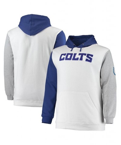 Men's Royal and White Indianapolis Colts Big and Tall Pullover Hoodie $45.89 Sweatshirt