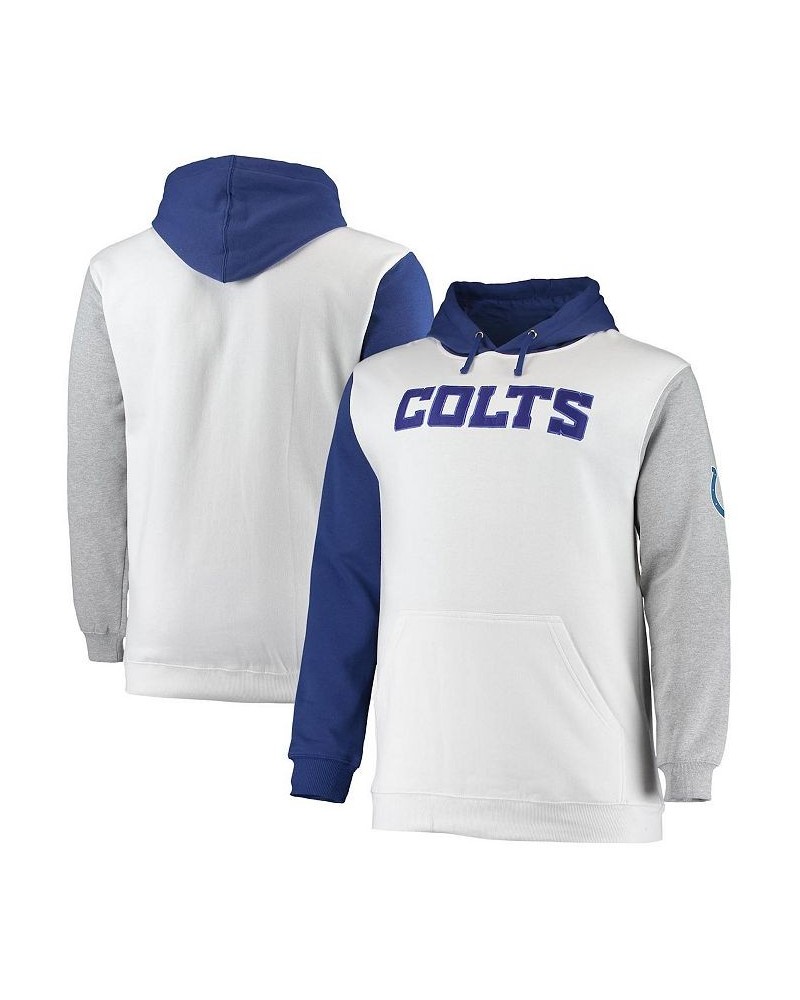 Men's Royal and White Indianapolis Colts Big and Tall Pullover Hoodie $45.89 Sweatshirt