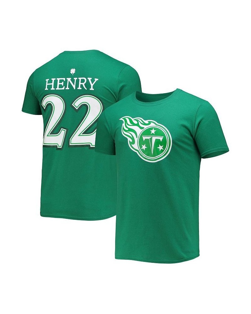 Men's Branded Derrick Henry Green Tennessee Titans St. Patrick's Day Icon Player T-shirt $17.33 T-Shirts