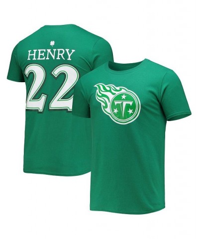 Men's Branded Derrick Henry Green Tennessee Titans St. Patrick's Day Icon Player T-shirt $17.33 T-Shirts