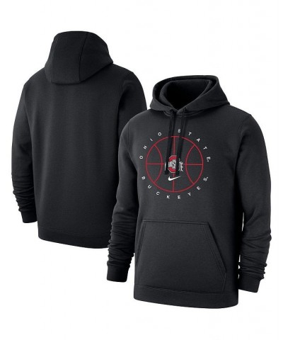 Men's Black Ohio State Buckeyes Basketball Icon Club Fleece Pullover Hoodie $42.50 Sweatshirt