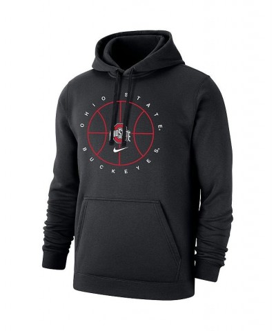 Men's Black Ohio State Buckeyes Basketball Icon Club Fleece Pullover Hoodie $42.50 Sweatshirt