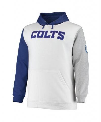 Men's Royal and White Indianapolis Colts Big and Tall Pullover Hoodie $45.89 Sweatshirt