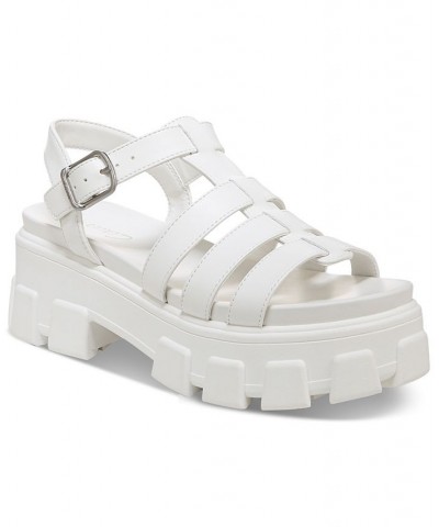 Gilla Lug Sole Fisherman Sandals White $45.78 Shoes