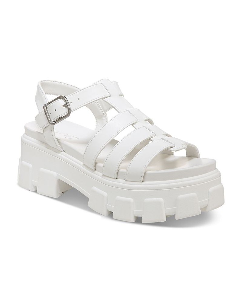 Gilla Lug Sole Fisherman Sandals White $45.78 Shoes