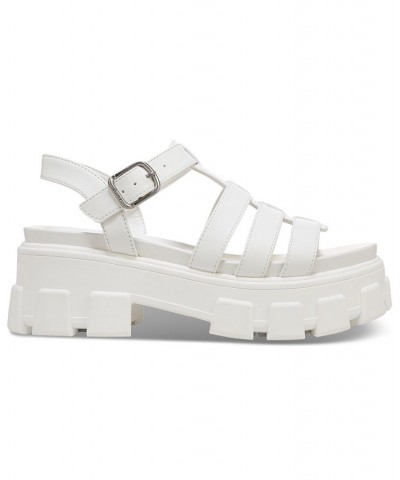 Gilla Lug Sole Fisherman Sandals White $45.78 Shoes