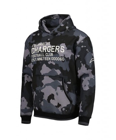 Men's Black Los Angeles Chargers Camo Pullover Hoodie $48.95 Sweatshirt