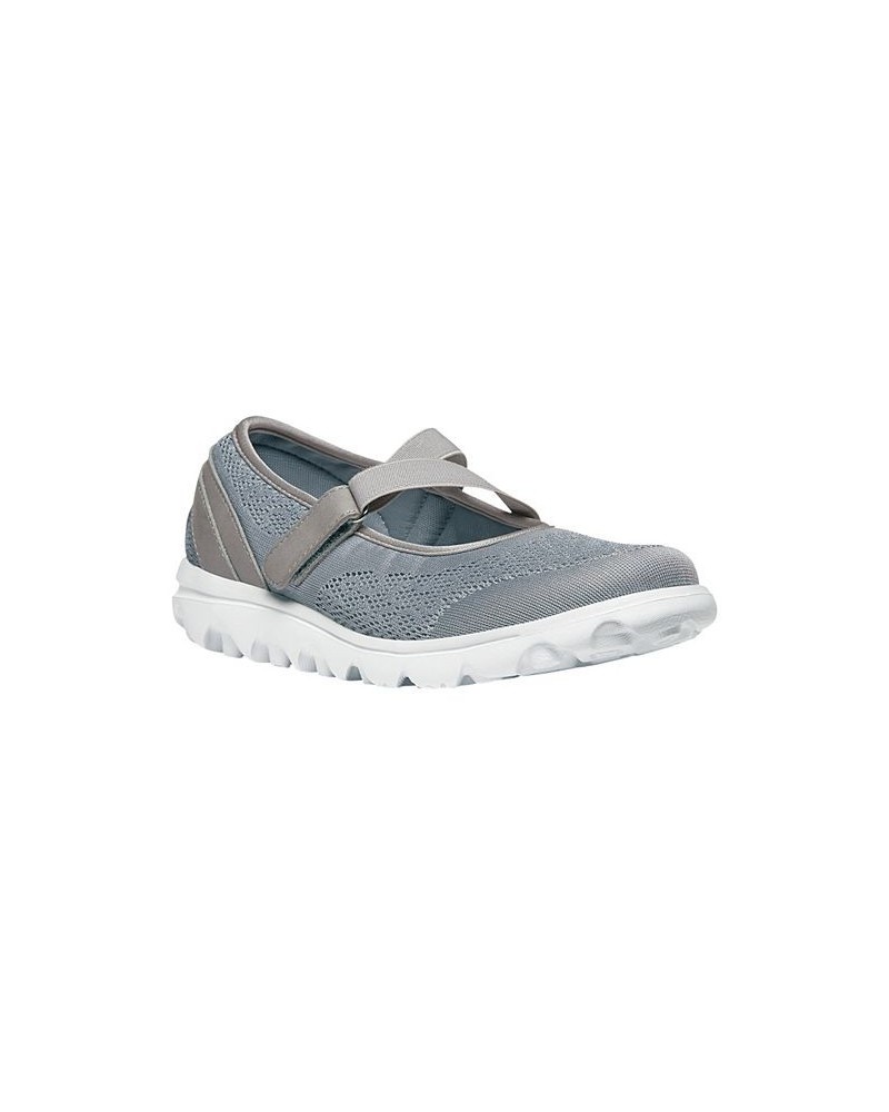 Women's Travelactive Mary Jane Sneaker Silver $30.00 Shoes