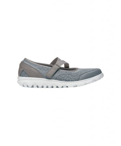 Women's Travelactive Mary Jane Sneaker Silver $30.00 Shoes