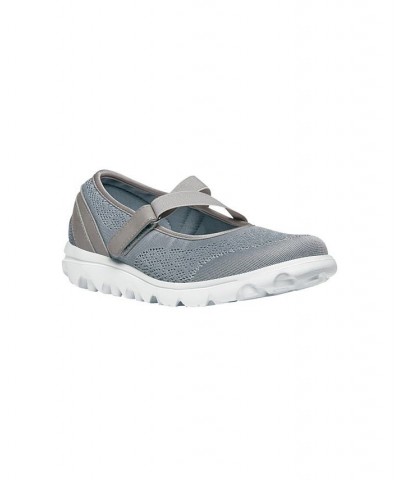 Women's Travelactive Mary Jane Sneaker Silver $30.00 Shoes