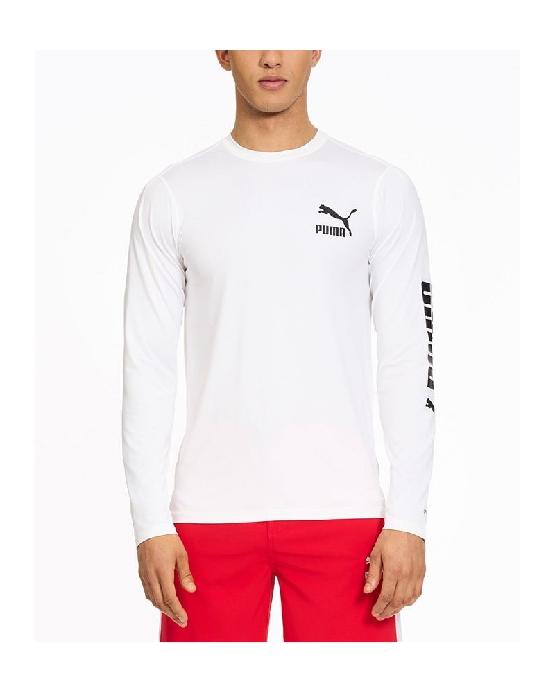 Men's Archive Regular-Fit Long-Sleeve Swim Shirt White $16.27 Swimsuits