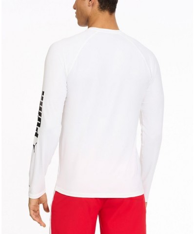 Men's Archive Regular-Fit Long-Sleeve Swim Shirt White $16.27 Swimsuits